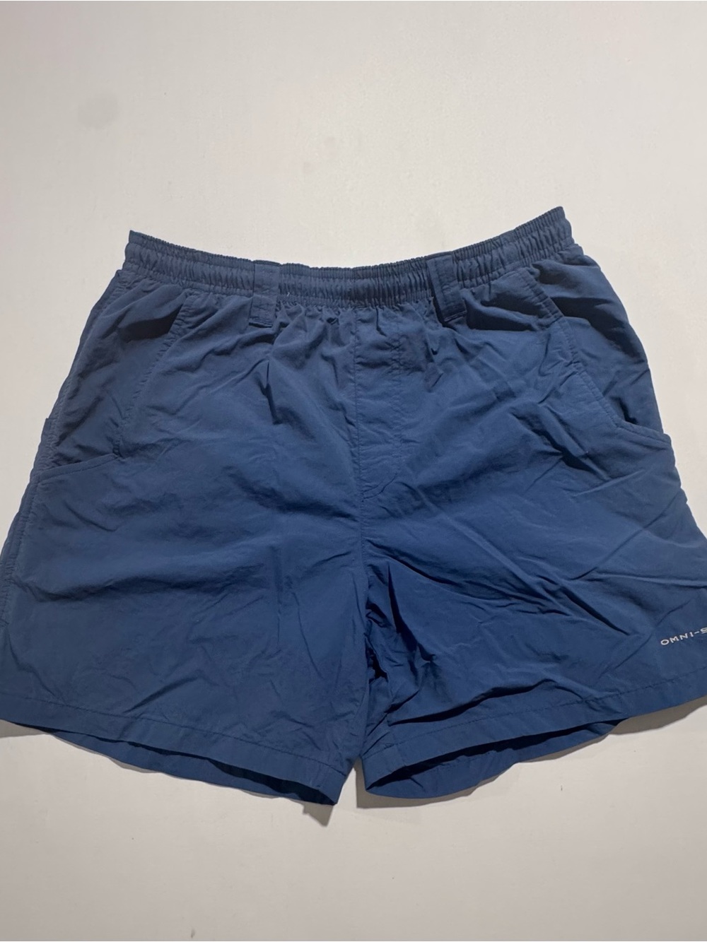 Columbia PFG Omni-Shade Blue Fishing Swim Shorts Mens Small